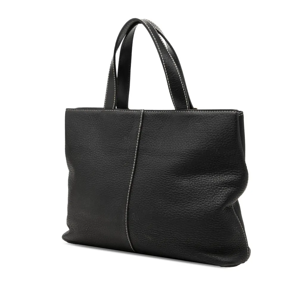 Burberry Leather Tote Black Leather Very good - Back View