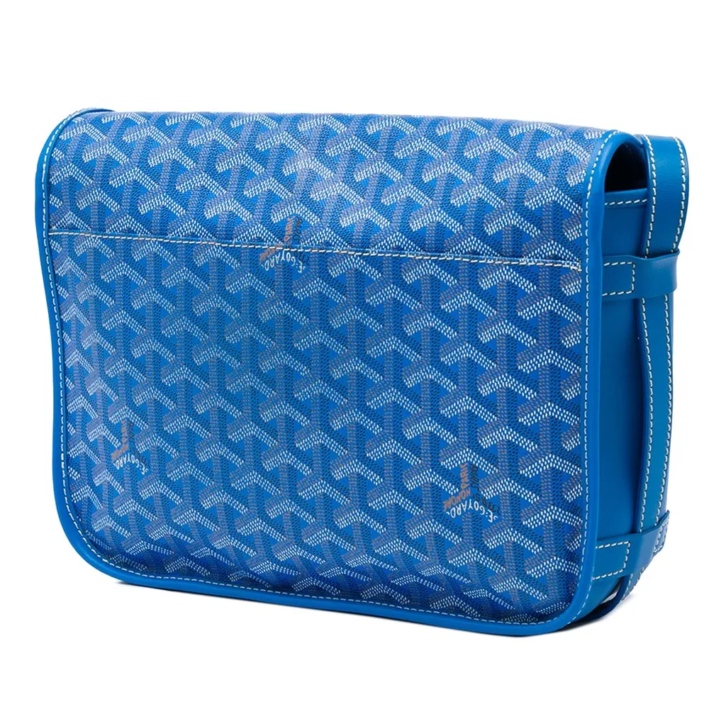 Goyard Goyardine Belvedere MM Blue Canvas Good - Back View