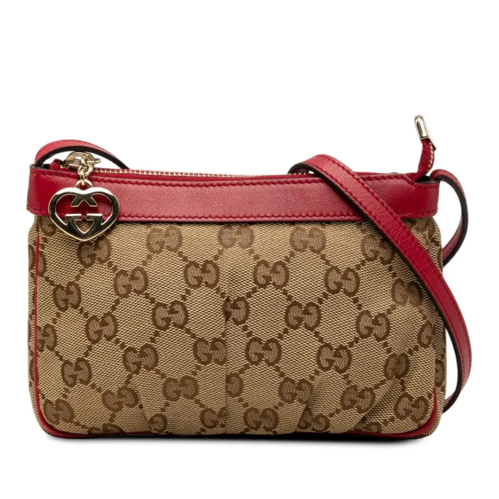 Gucci GG Canvas Lovely Crossbody Beige Very good - Front View