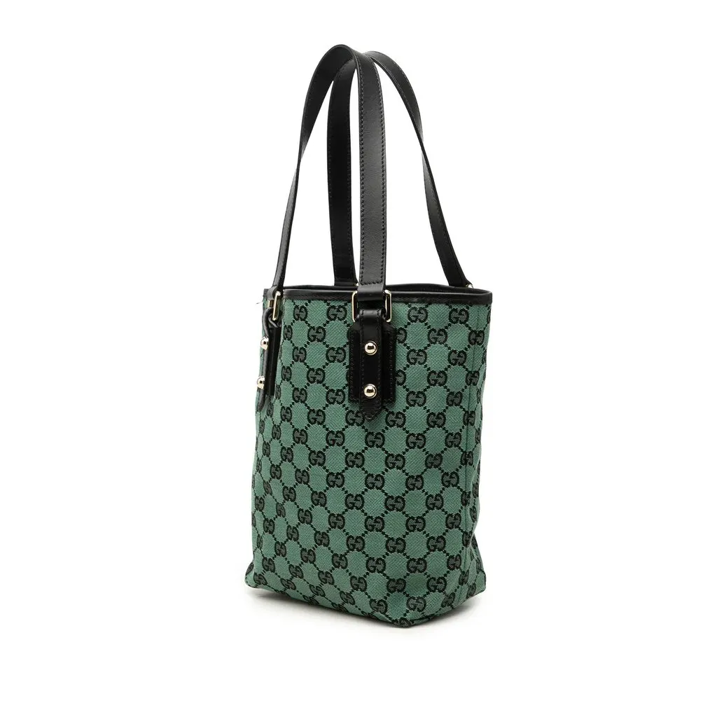 Gucci GG Canvas Tote Green Canvas Very good - Back View