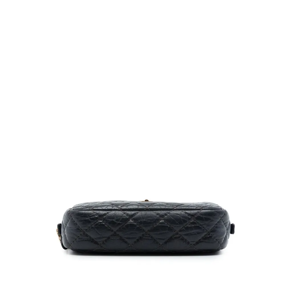 Chanel Mini Quilted Aged Calfskin Reissue Camera Bag Black Leather Very good - Inside View