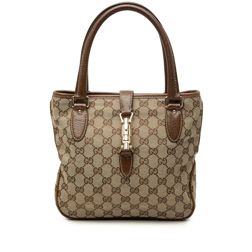 Gucci GG Canvas Jackie Tote Beige Very good - Front View