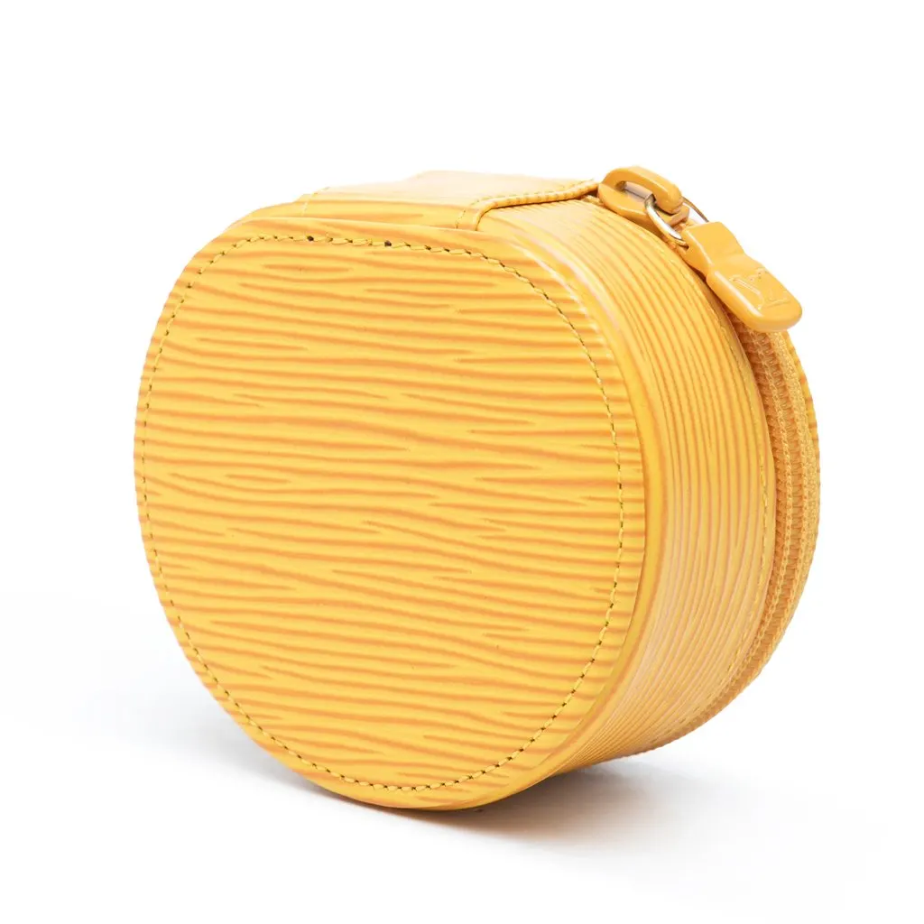 Louis Vuitton Epi Ecrin Bijoux Travel Jewelry Case Yellow Leather Very good - Back View