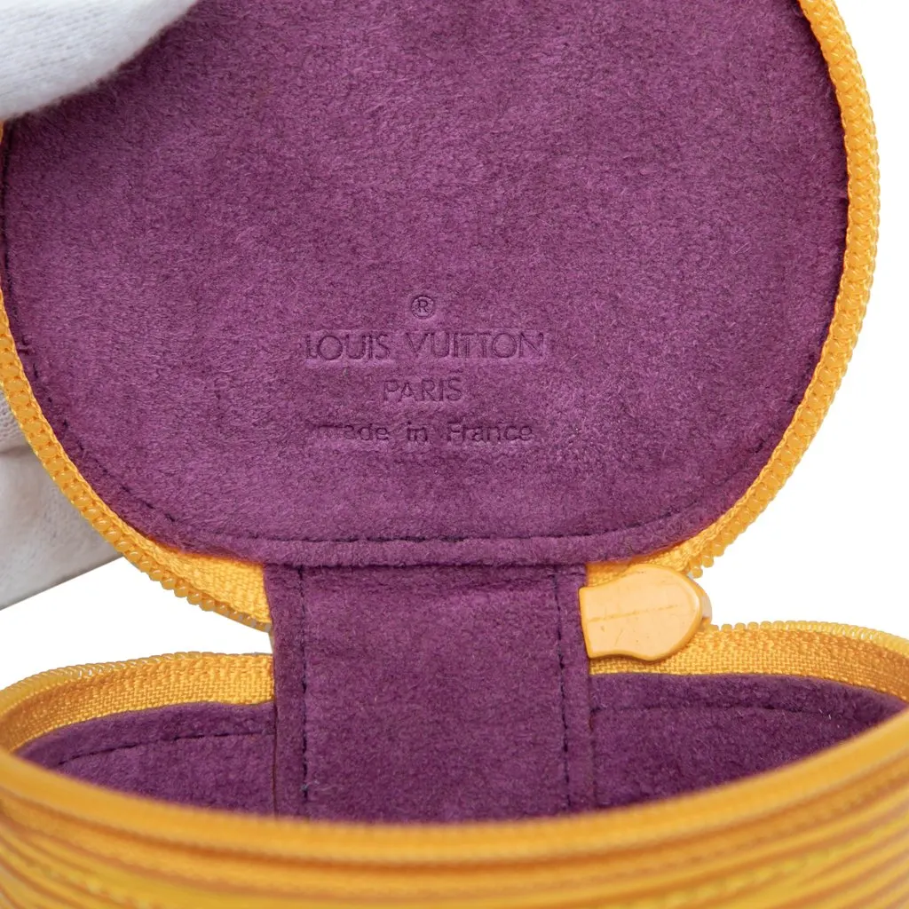 Louis Vuitton Epi Ecrin Bijoux Travel Jewelry Case Yellow Leather Very good - Box View