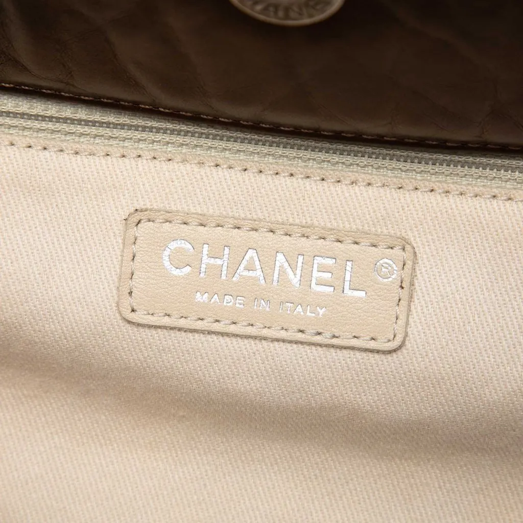 Chanel Quilted Metallic Aged Calfskin Reissue 2.55 Tote Brown Leather Very good - Box View