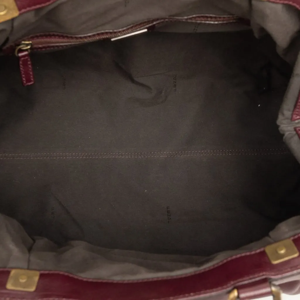 Fendi Leather Doctor B Handbag Red Leather Very good - Model View