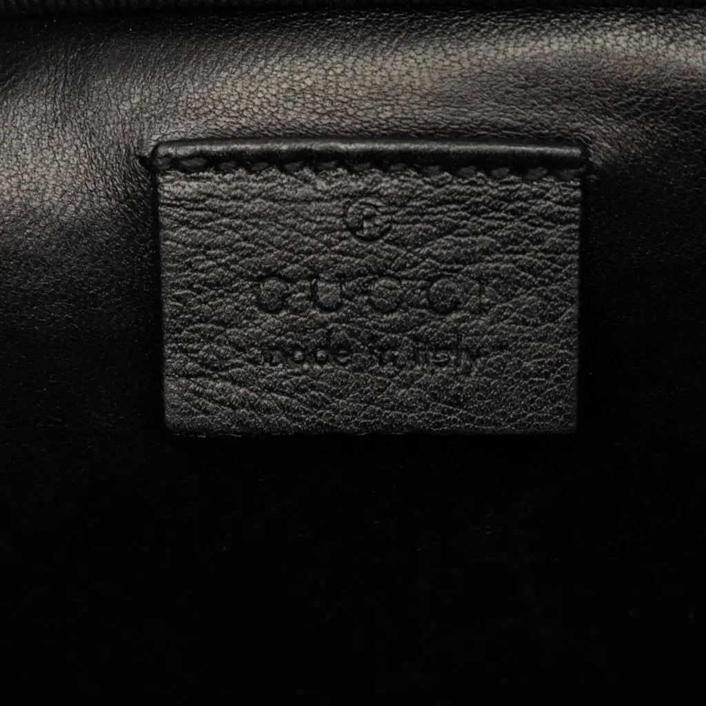 Gucci Guccissima Clutch Black Leather Good - Box View