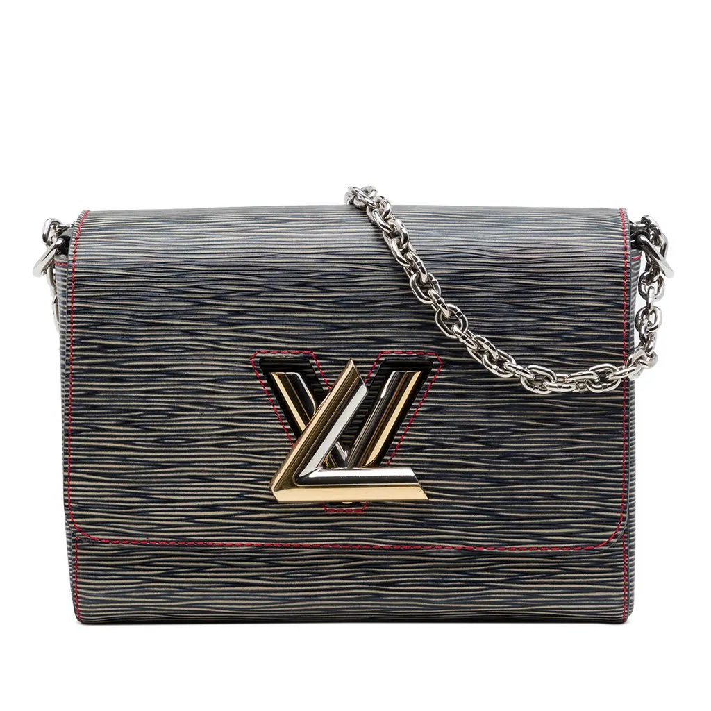 Louis Vuitton Epi Denim Twist MM Blue Leather Very good - Front View