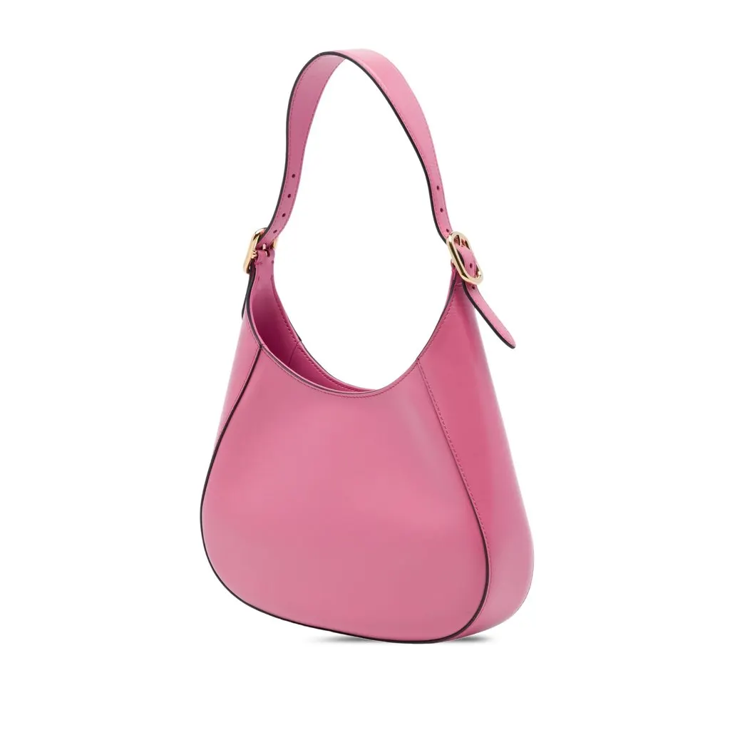 Prada Spazzolato Leather Cleo Shoulder Bag Pink Leather Very good - Back View