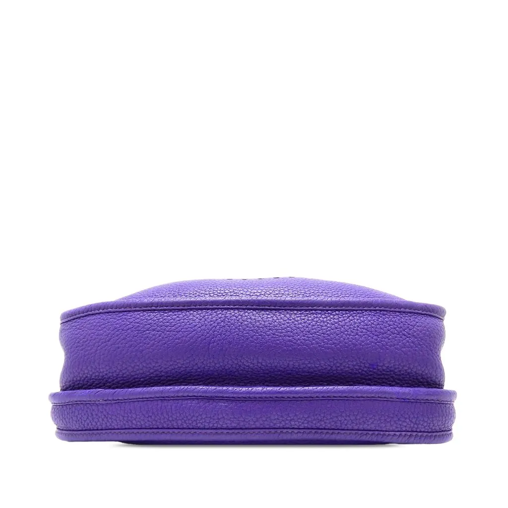 Hermès Clemence Evelyne III PM Purple Leather Very good - Back View