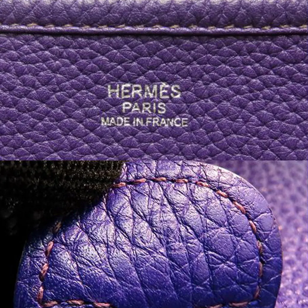 Hermès Clemence Evelyne III PM Purple Leather Very good - Model View