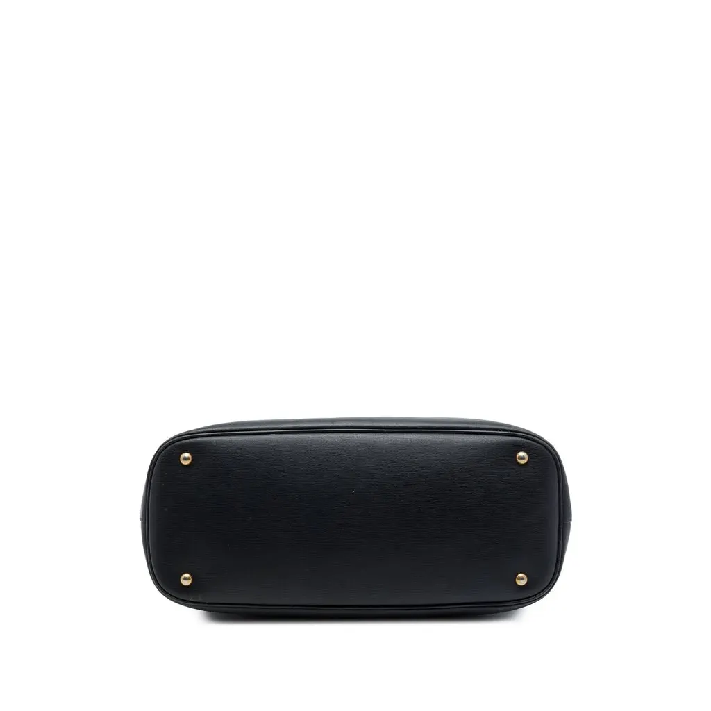 Gucci Calfskin Bright Bit Tote Black Leather Good - Inside View