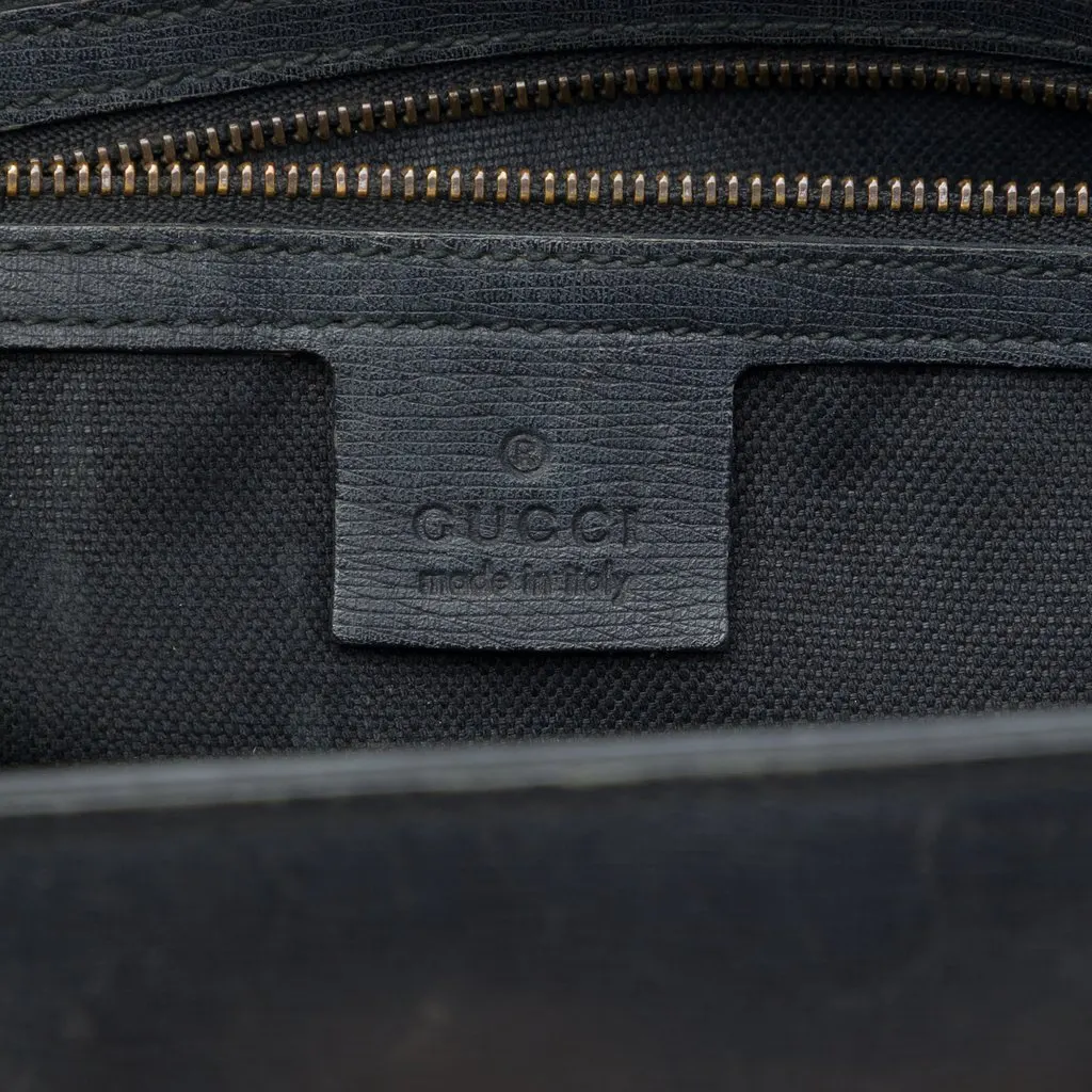 Gucci Calfskin Bright Bit Tote Black Leather Good - Box View