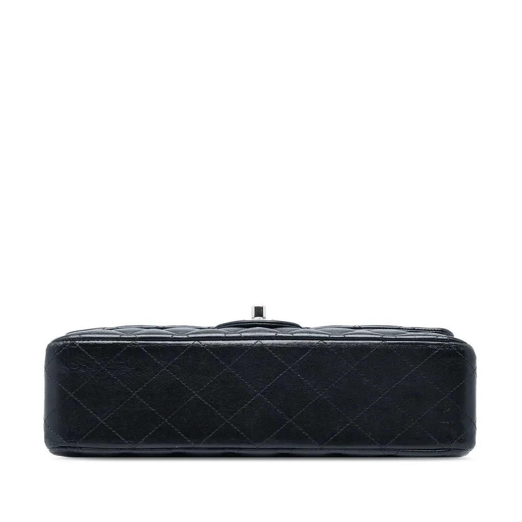 Chanel Medium Classic Lambskin Double Flap Black Leather Very good - Inside View