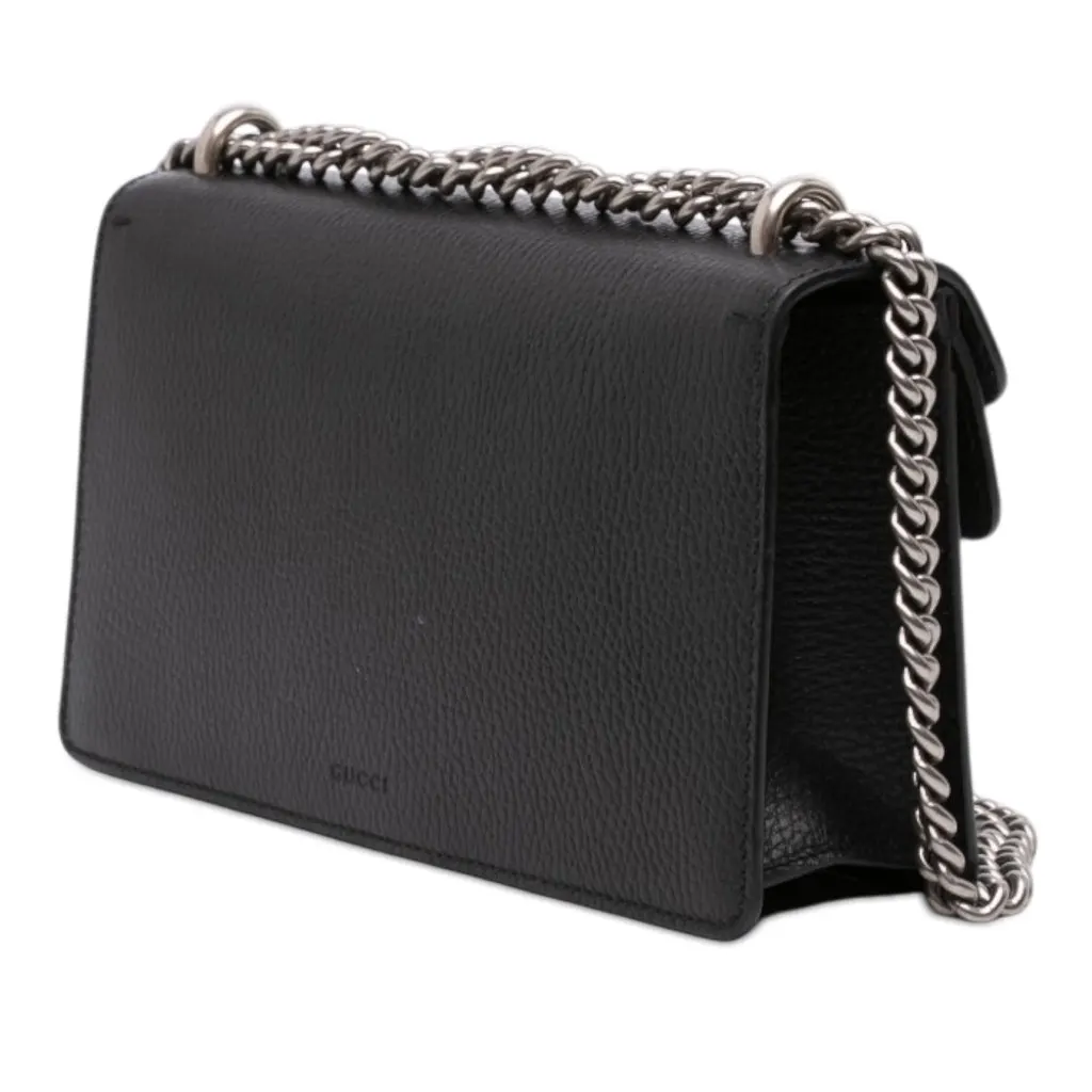 Gucci Medium Calfskin Dionysus Crossbody Black Leather Very good - Back View