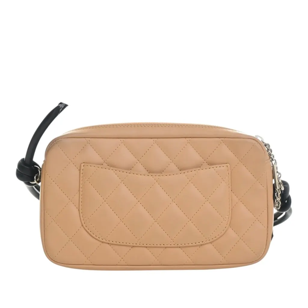 Chanel Quilted Lambskin Cambon Ligne Pochette Beige Leather Very good - Model View