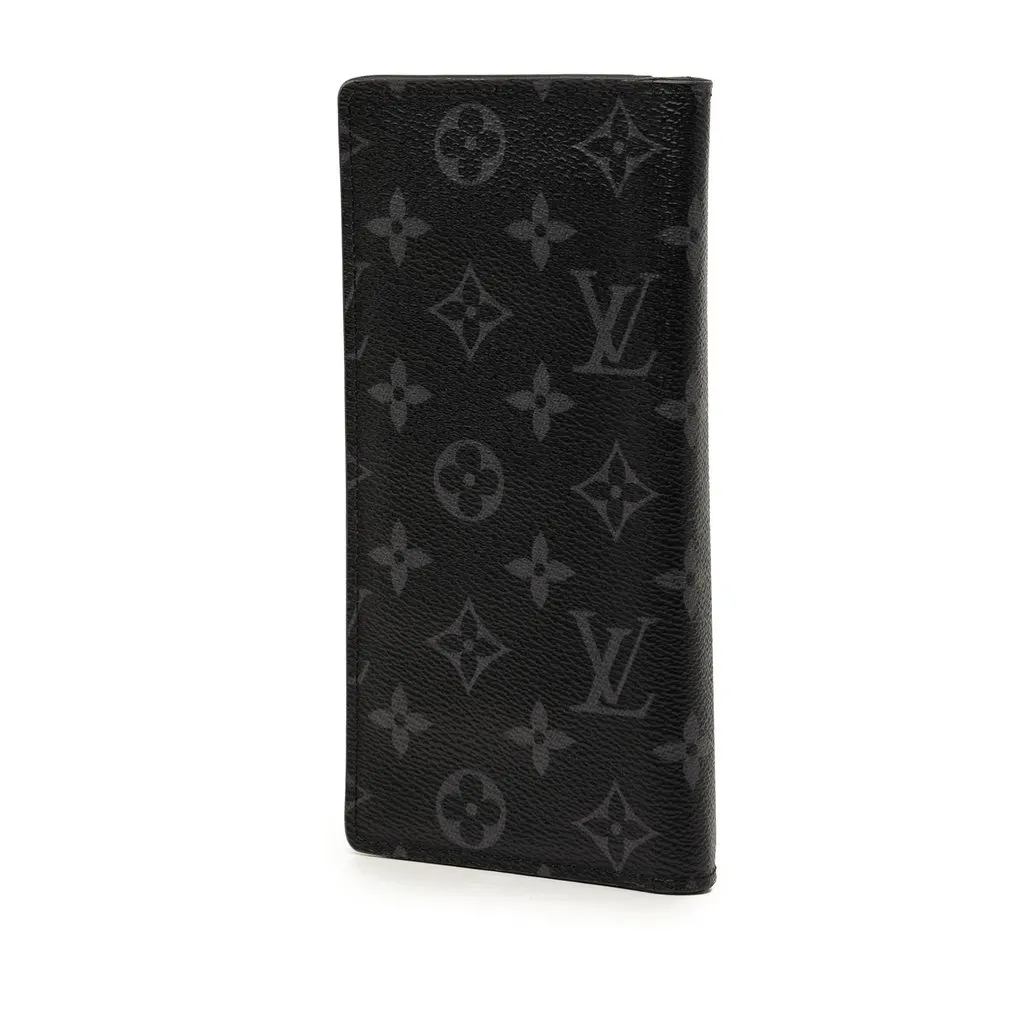 Louis Vuitton Monogram Eclipse Brazza Wallet Black Very good - Back View