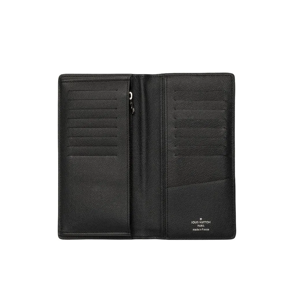 Louis Vuitton Monogram Eclipse Brazza Wallet Black Very good - Model View