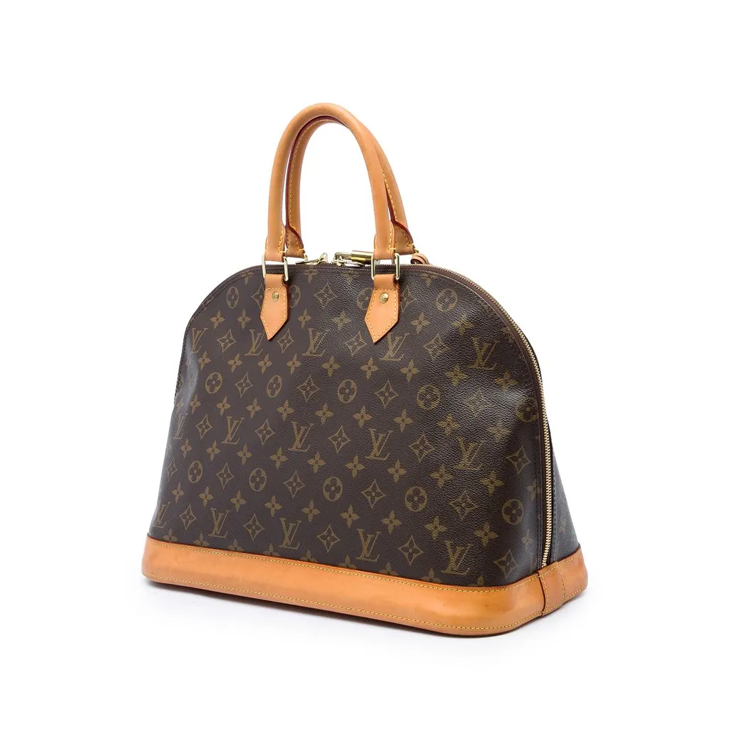 Louis Vuitton Monogram Alma MM Brown Canvas Good - Back View