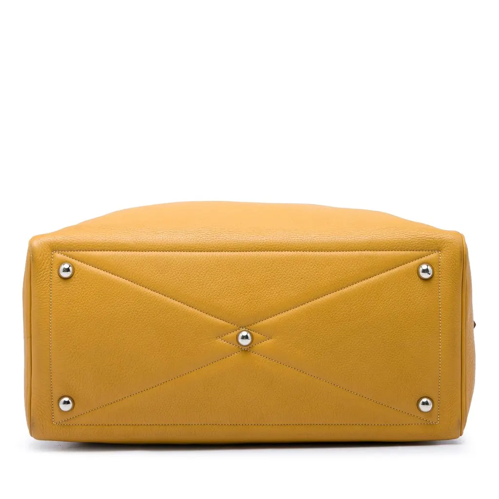 Hermès Clemence Victoria II 43 Yellow Leather Good - Inside View