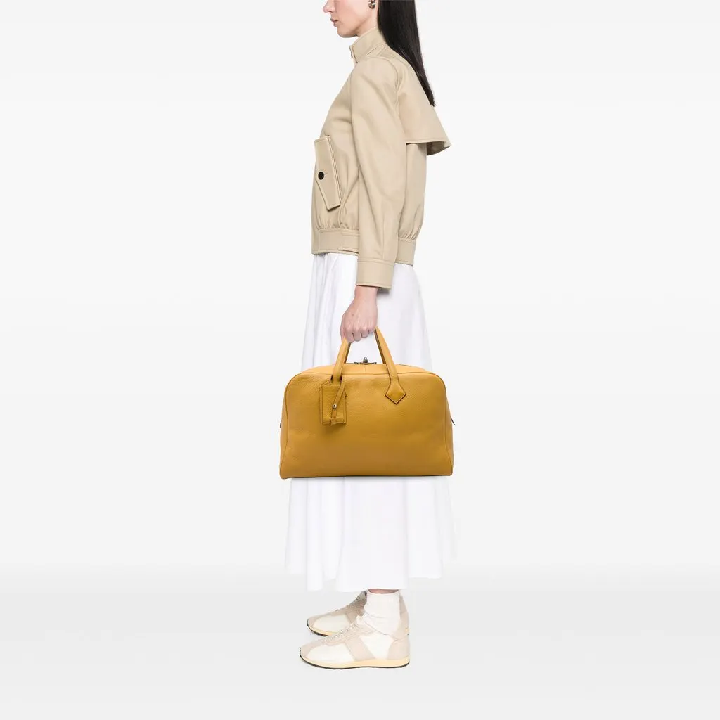 Hermès Clemence Victoria II 43 Yellow Leather Good - Box View