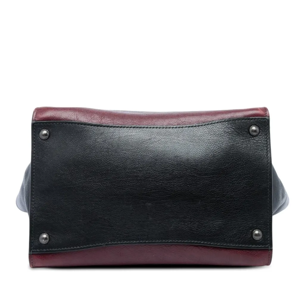 Prada Bicolor Glace Calf Twin Pocket Double Handle Satchel Red Leather Very good - Inside View