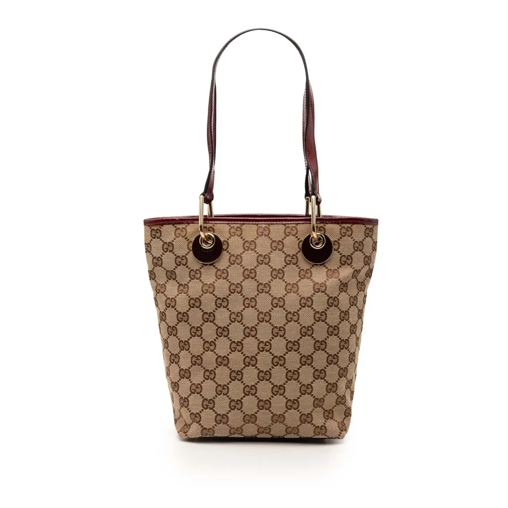 Gucci GG Canvas Eclipse Tote Beige Very good - Front View