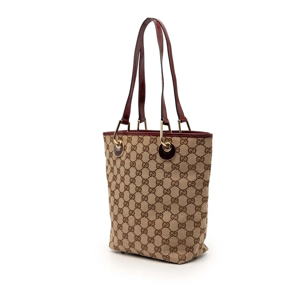 Gucci GG Canvas Eclipse Tote Beige Very good - Back View
