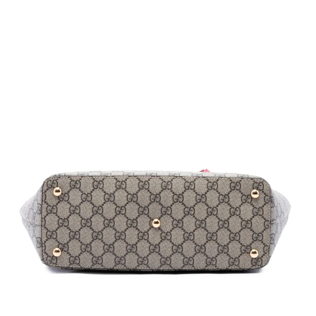 Gucci Medium GG Supreme Linea A Zip Tote Beige Very good - Inside View