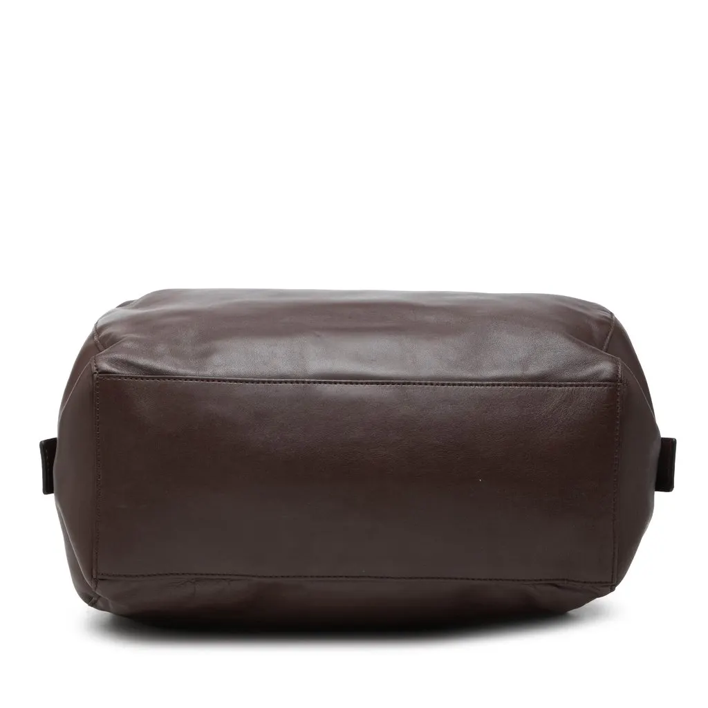 Celine Lambskin Triple Zip Shoulder Bag Brown Leather Very good - Inside View