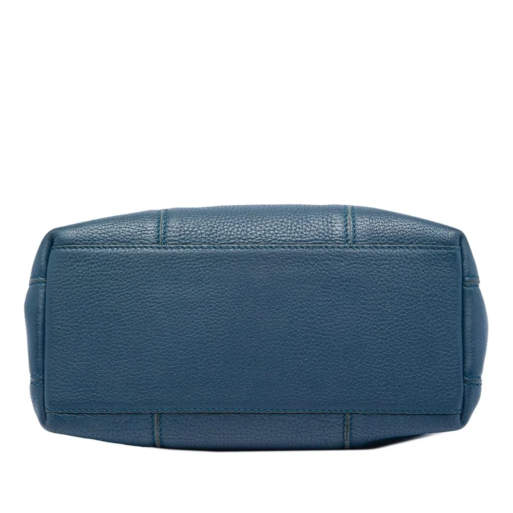 Bottega Veneta Small Cervo Roma Satchel Blue Leather Very good - Inside View