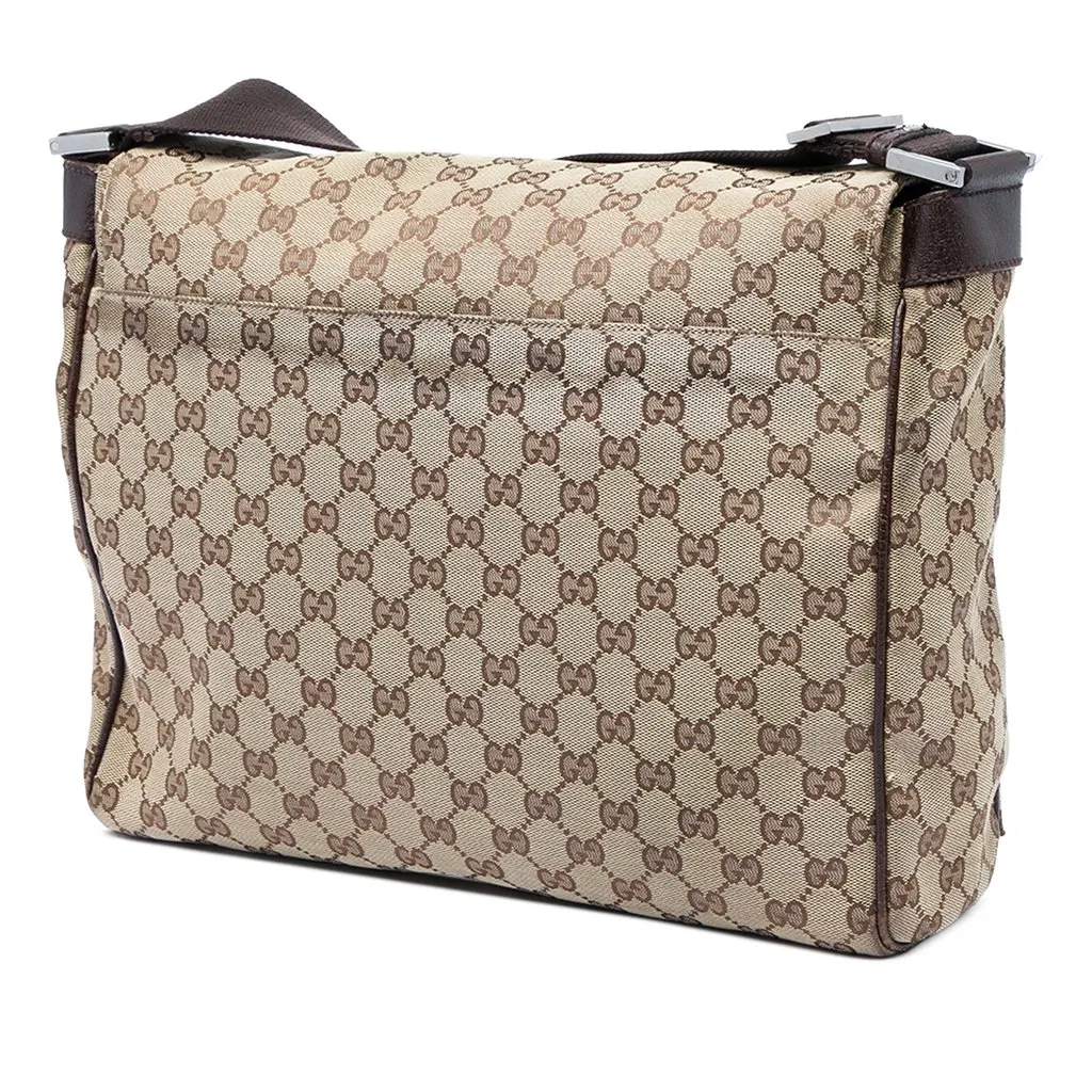 Gucci GG Canvas Crossbody Beige Canvas Good - Back View