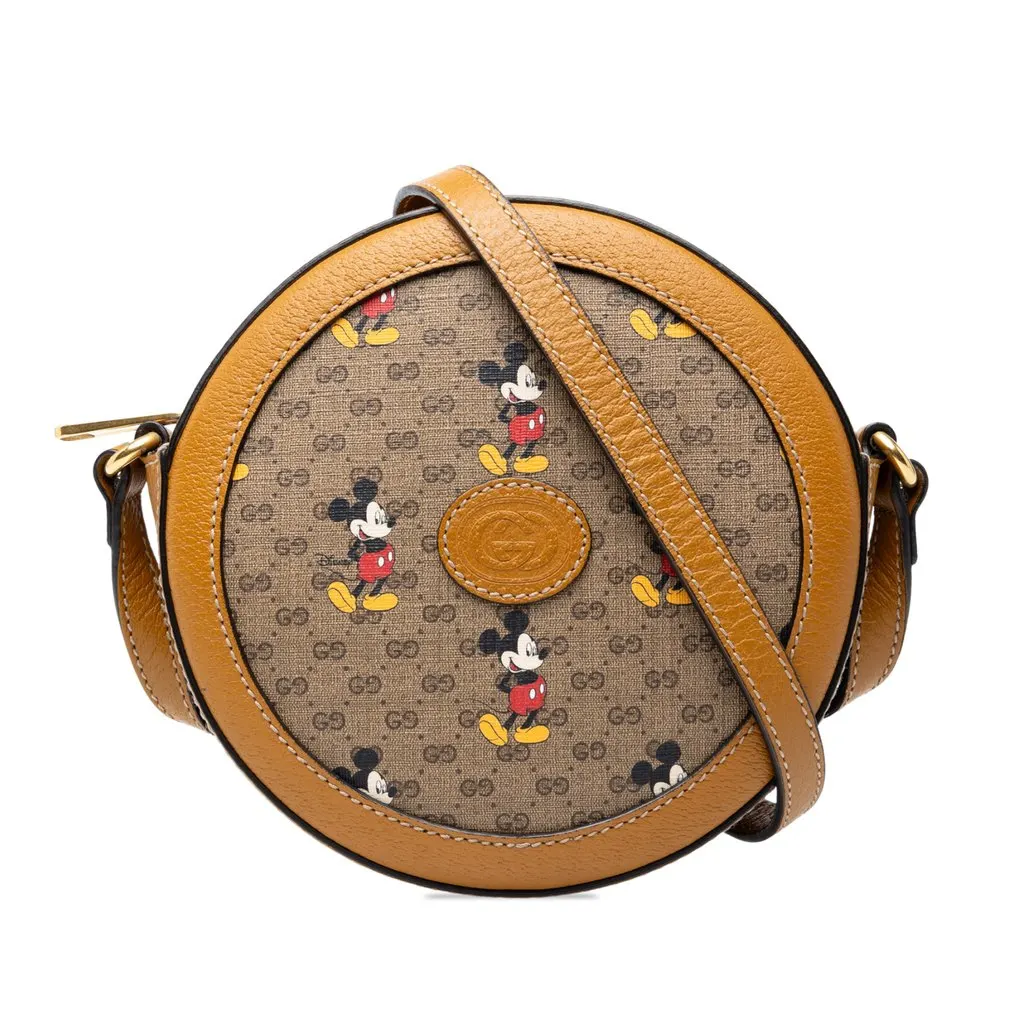 Gucci Disney Micro GG Supreme Mickey Mouse Round Crossbody