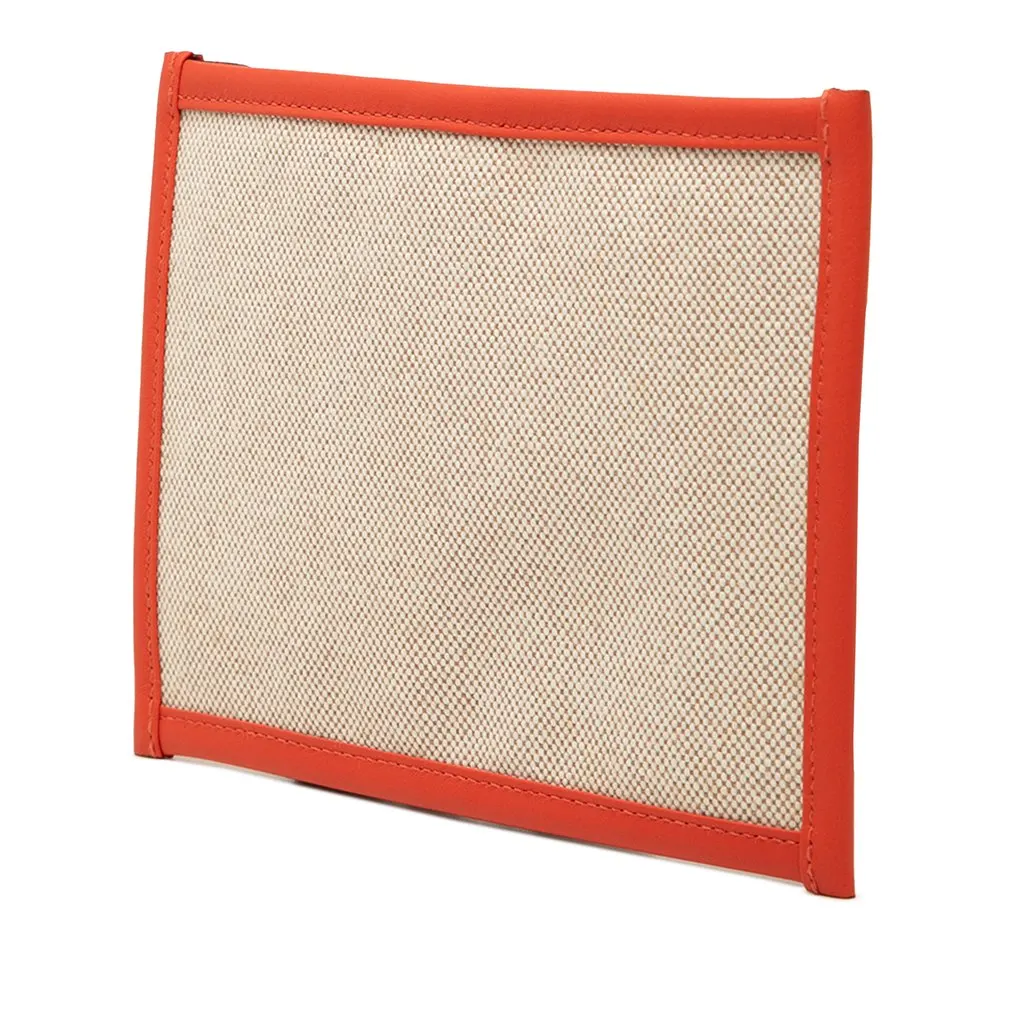 Hermès Petit H Swift Flaneur Forever Passport Case Orange Leather Very good - Back View
