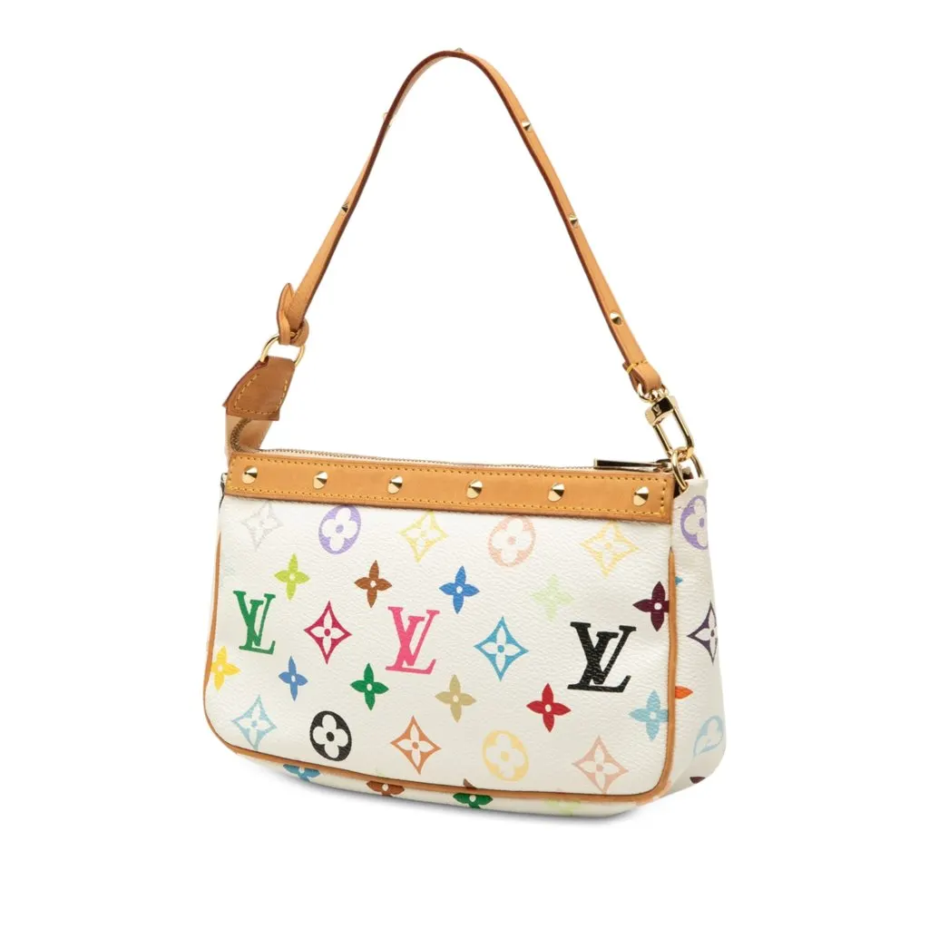 Louis Vuitton Monogram Multicolore Pochette Accessoires White Very good - Back View