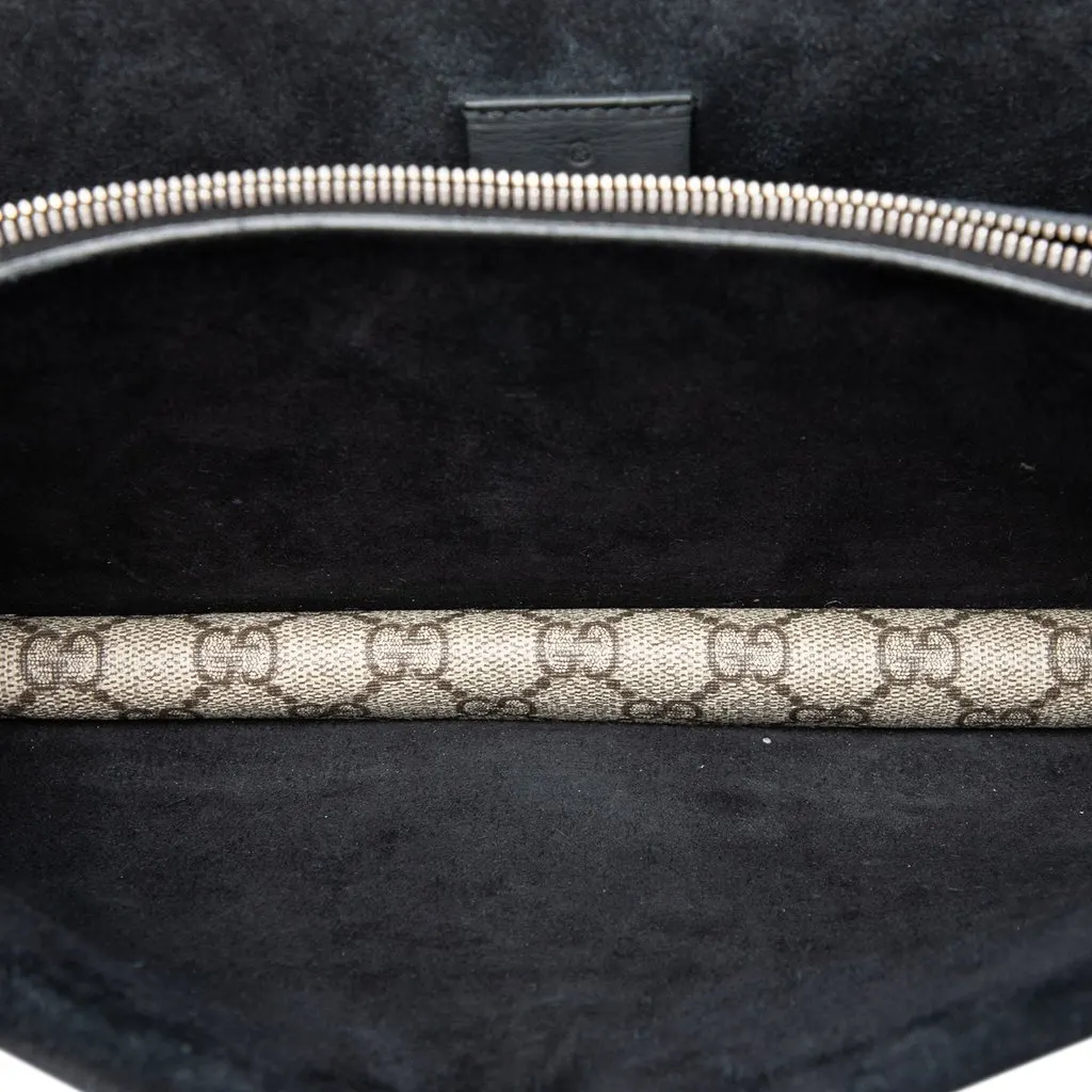 Gucci Medium GG Supreme Crystal Dionysus Shoulder Bag Beige Canvas Good - Model View