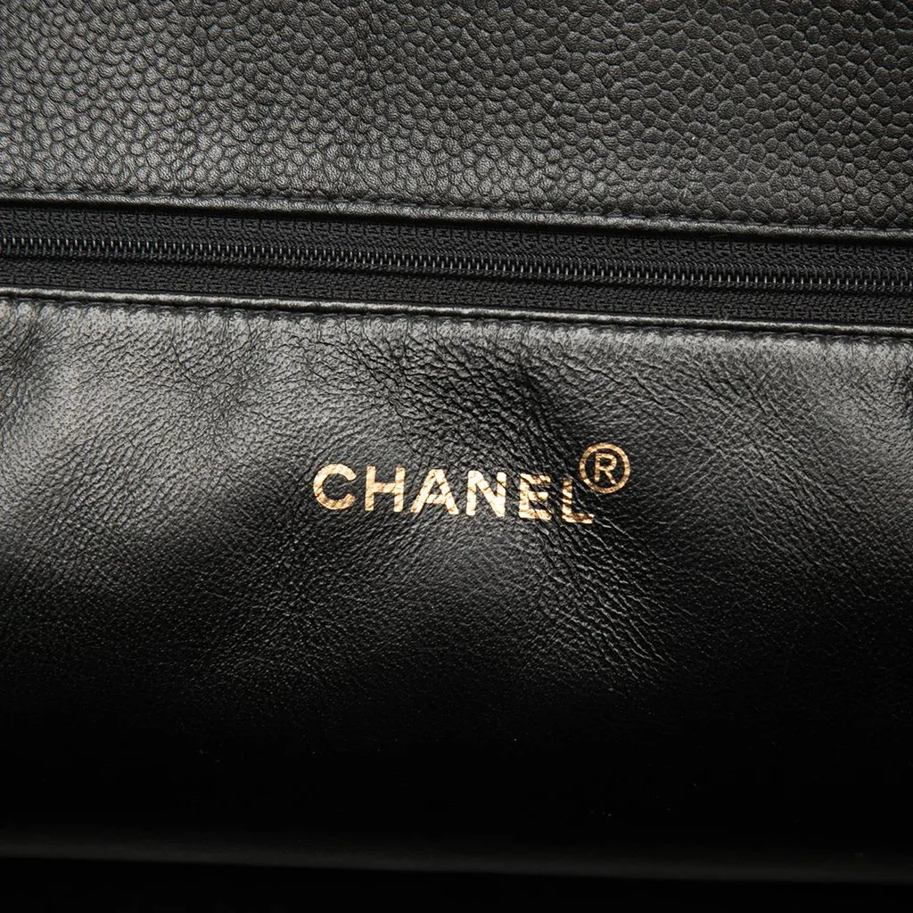 Chanel Grand CC Caviar Timeless Shopping Tote Black Leather Very good - Box View