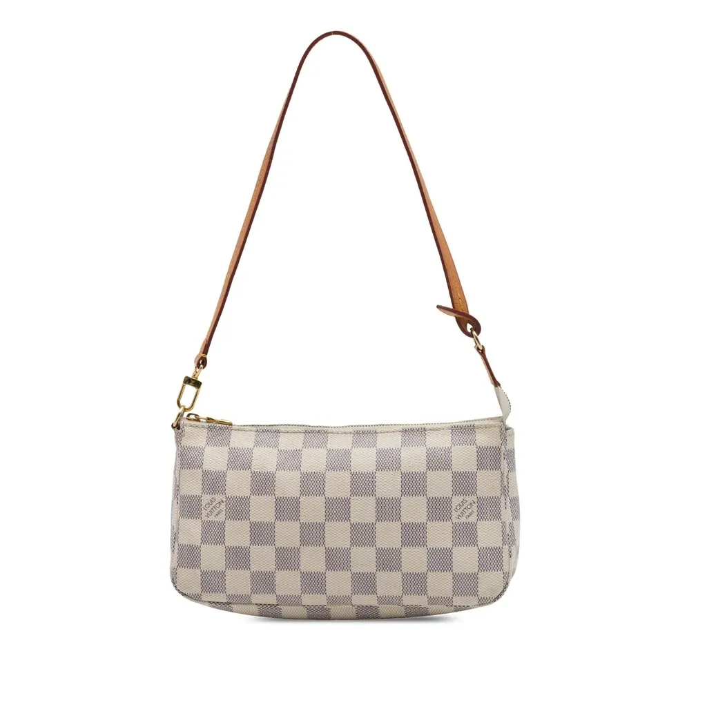 Louis Vuitton Damier Azur Pochette Accessoires White Very good - Front View