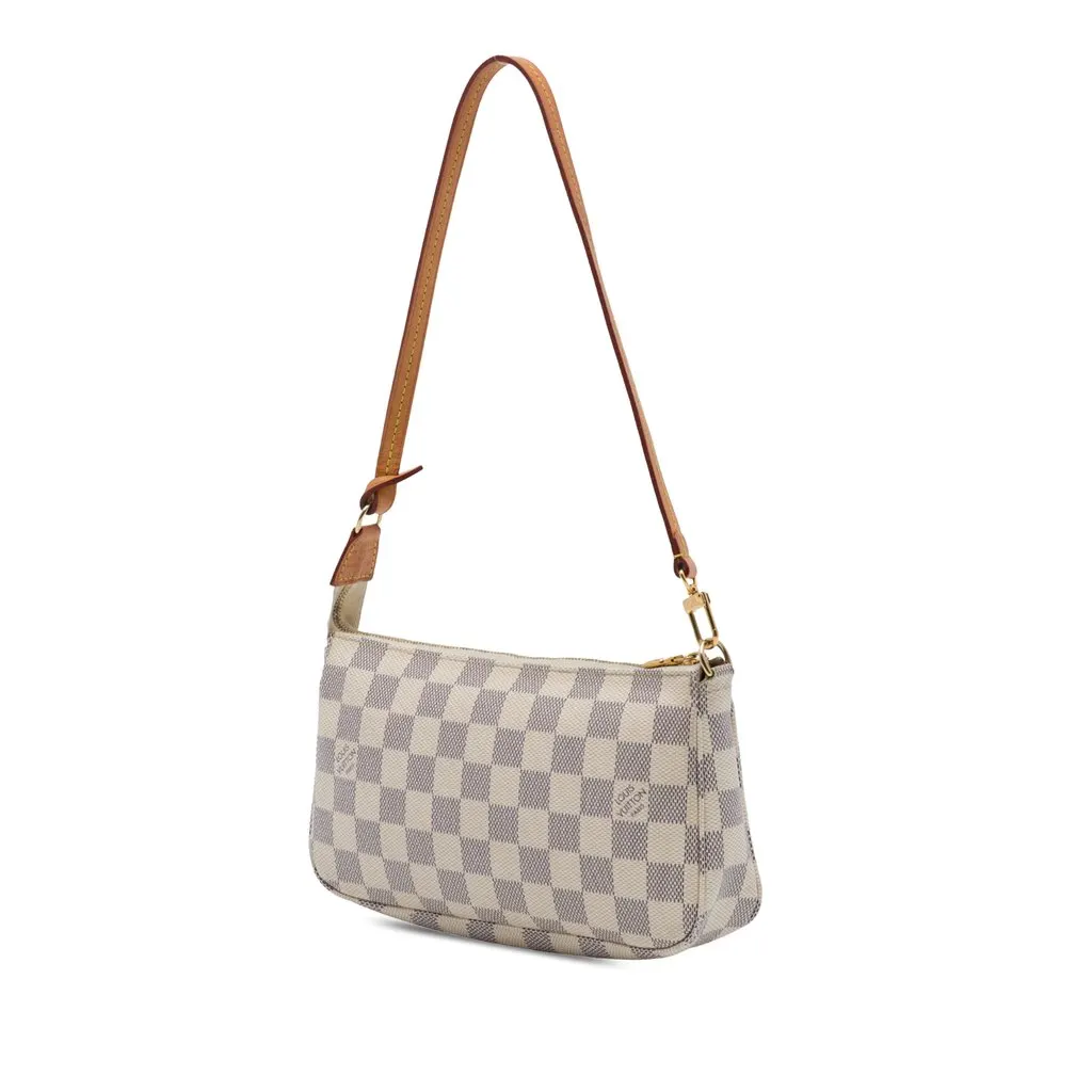 Louis Vuitton Damier Azur Pochette Accessoires White Very good - Back View