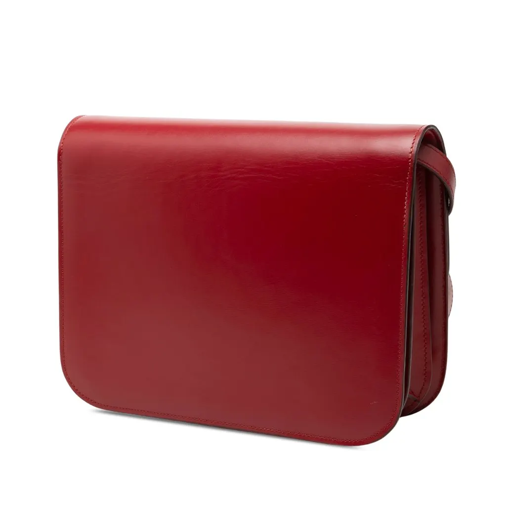 Celine Medium Calfskin Classic Box Red Leather Very good - Back View