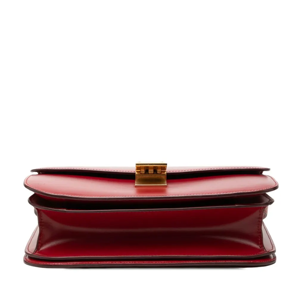 Celine Medium Calfskin Classic Box Red Leather Very good - Inside View
