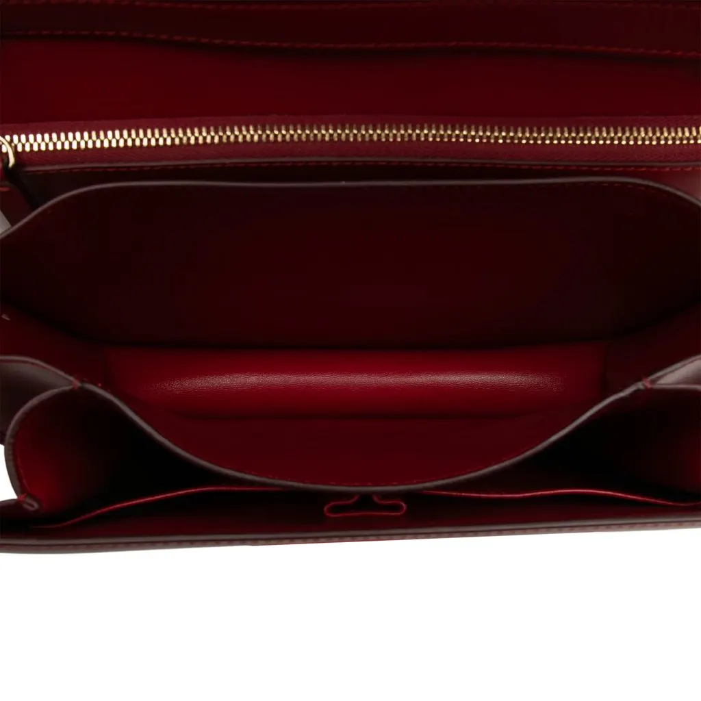 Celine Medium Calfskin Classic Box Red Leather Very good - Model View