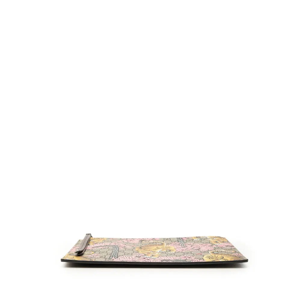 Gucci GG Supreme Bengal Clutch Beige Very good - Inside View