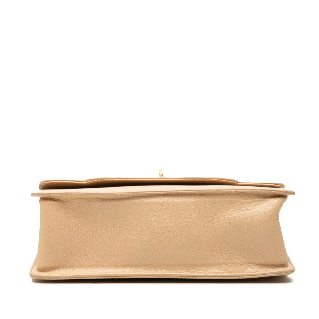 Gucci Calfskin Turnlock Bamboo Top Handle Bag Beige Leather Very good - Inside View