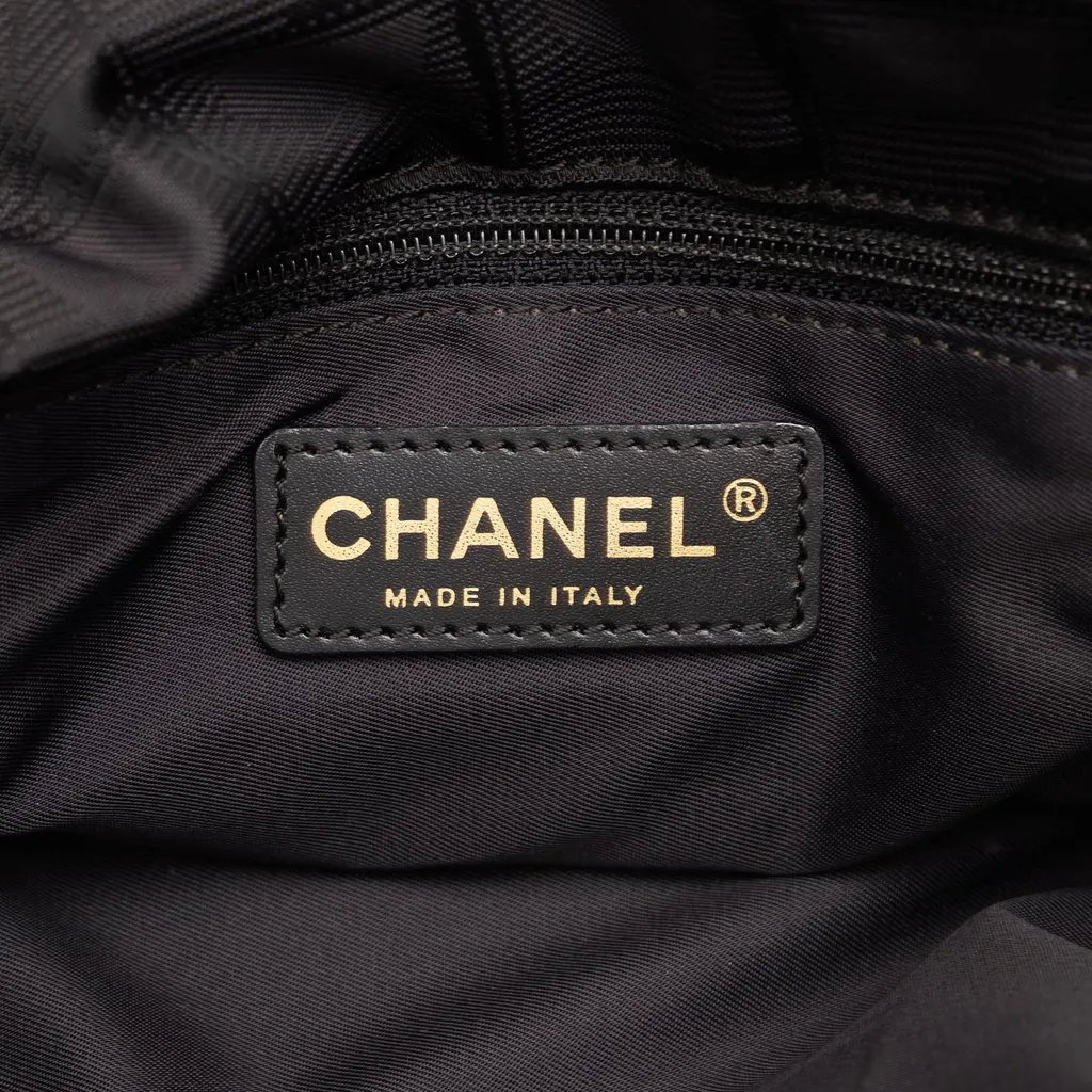 Chanel New Travel Line Nylon Messenger Bag Black Polyamide Very good - Box View
