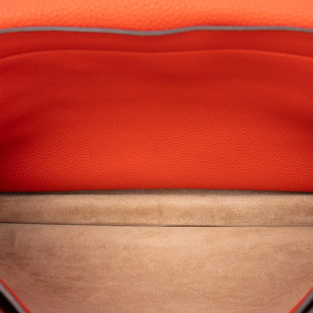 Hermès Togo Sac A Depeches 38 Brown Leather Very good - Model View