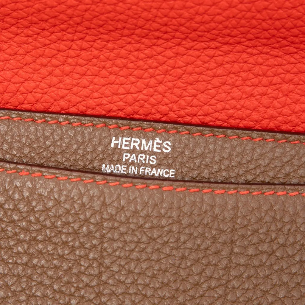 Hermès Togo Sac A Depeches 38 Brown Leather Very good - Box View
