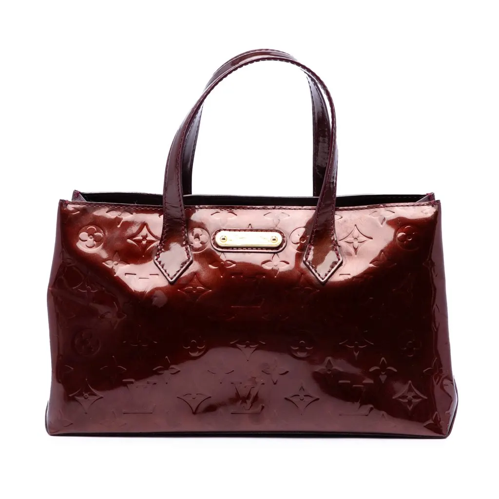 Louis Vuitton Monogram Vernis Wilshire PM Red Leather Good - Front View