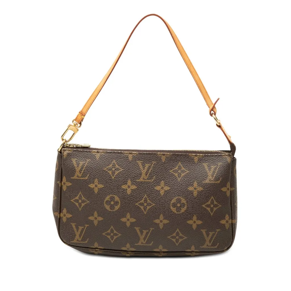 Louis Vuitton Monogram Pochette Accessoires Brown Very good - Front View