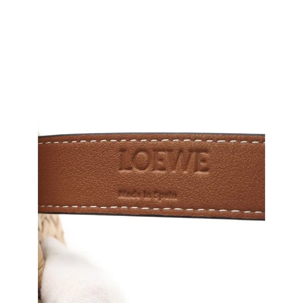 Loewe Small Raffia Anagram Basket Tote Beige Rattan Good - Box View